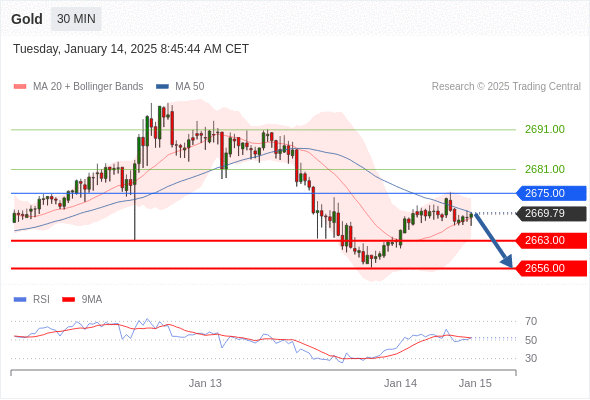 تحلیل طلا 14 ژانویه 2025